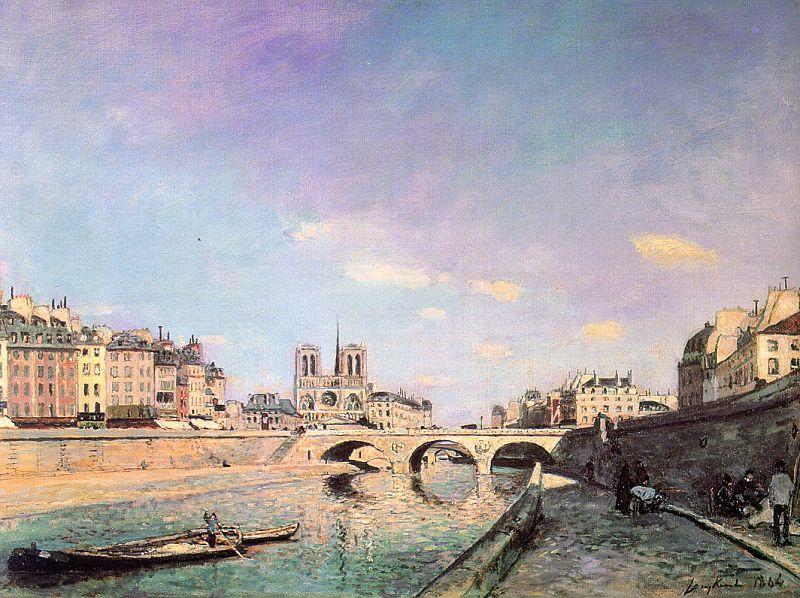 Johann Barthold Jongkind The Seine and Notre Dame in Paris oil painting image